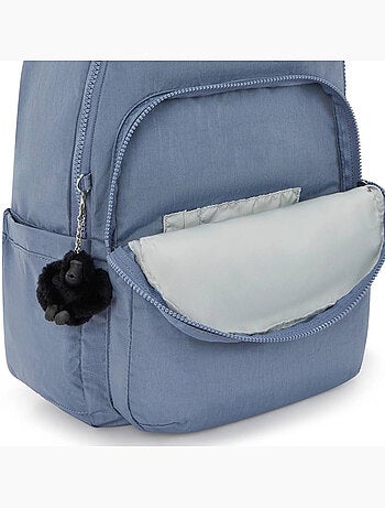 Sac à Dos Kipling Seoul Blue Stone 44 CM - compartiment protecteur pour ordinateur