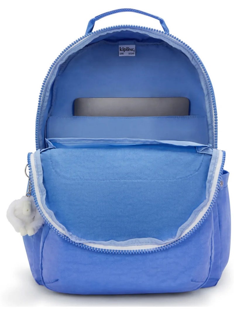 Sac à Dos Kipling Seoul Cocktail Blue 44 CM - Compartiment pour ordinateur Bleu Blanc - Kiabi