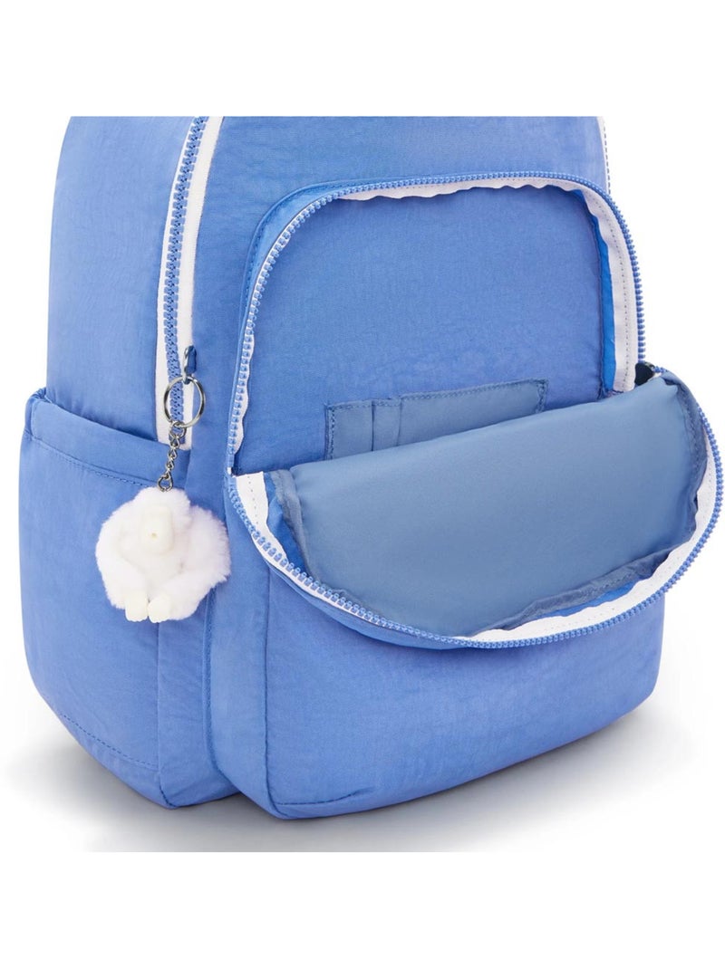 Sac à Dos Kipling Seoul Cocktail Blue 44 CM - Compartiment pour ordinateur Bleu Blanc - Kiabi