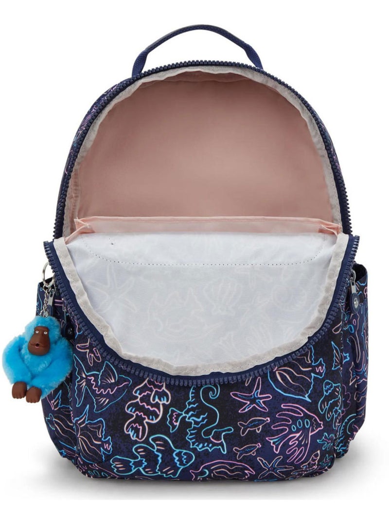 Sac à Dos Kipling Seoul College Extra Disco Fish 44 CM - Poche pour ordinateur Bleu Rose - Kiabi