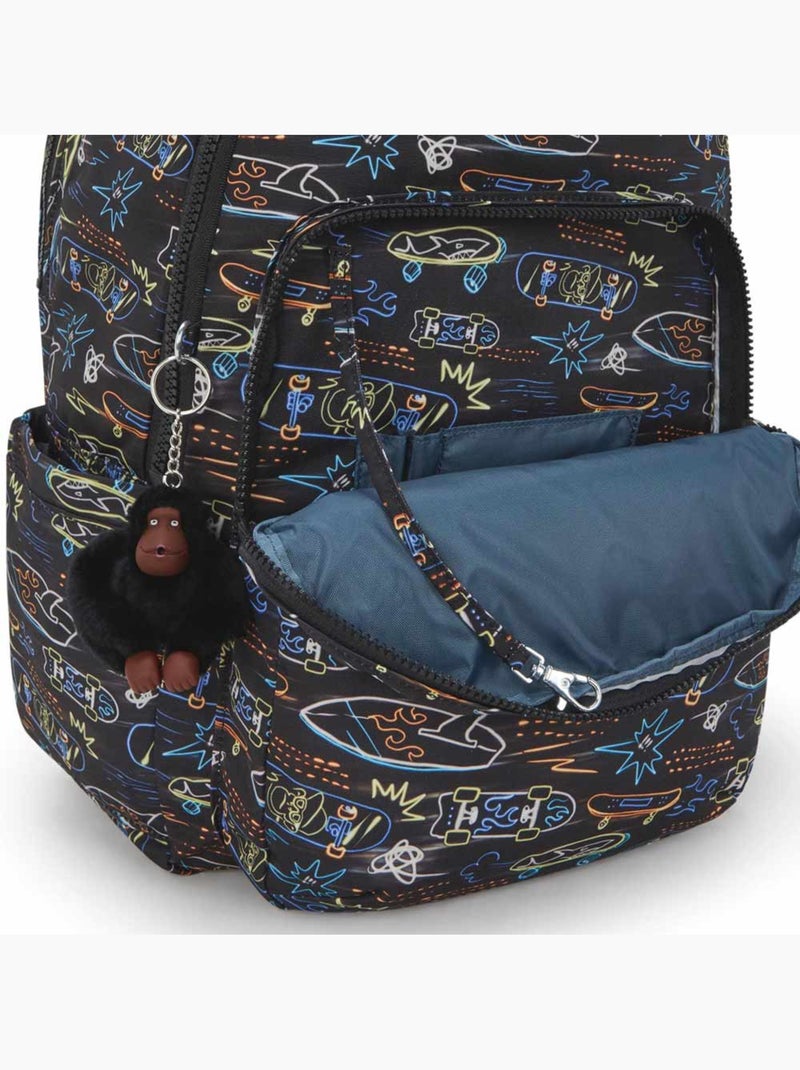 Sac à Dos Kipling Seoul College Extra Skate 44 CM - Poche pour ordinateur Noir Multicolore - Kiabi