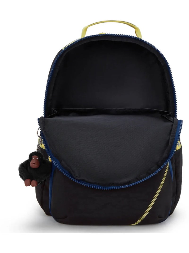 Sac à Dos Kipling Seoul Lap Lets Scuba 44 CM avec poche pour ordinateur Noir Jaune Bleu - Kiabi