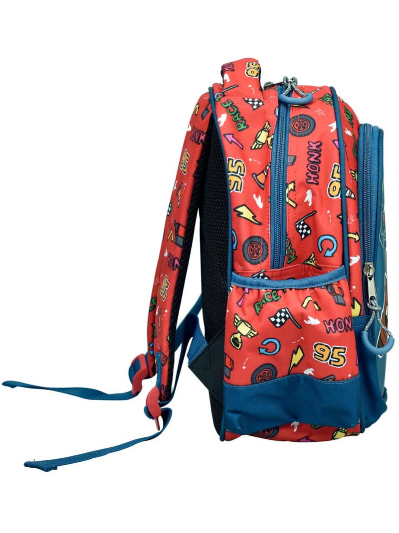 Sac à dos maternelle Cars motif course en tissu résistant Rouge - Kiabi