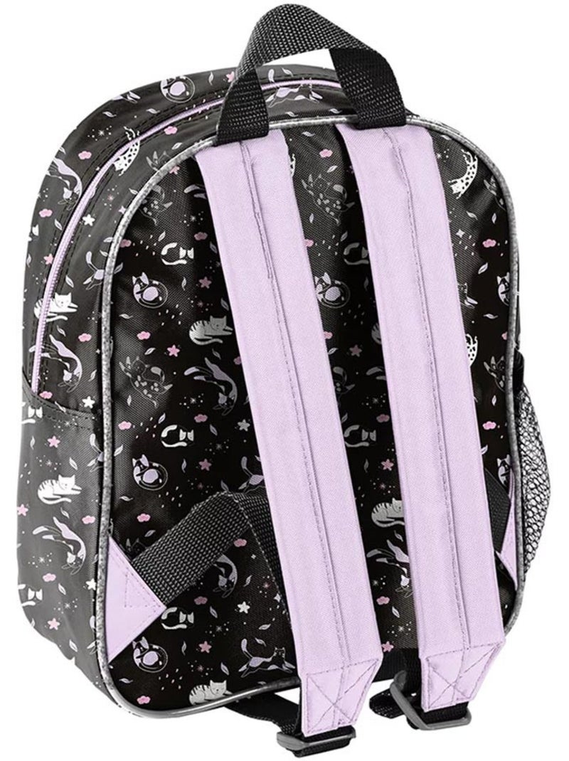 Sac à dos maternelle en polyester motif chat 3D Meow Noir - Kiabi