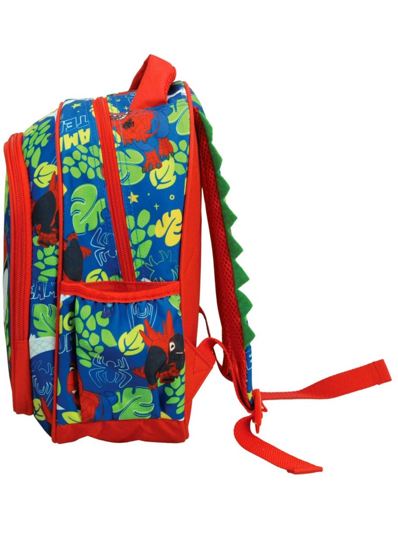 Sac à dos maternelle imprimé Dino-Webs en tissu Spiderman Jaune - Kiabi