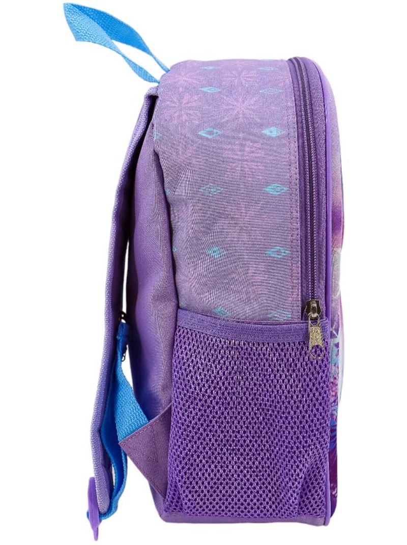 Sac à dos maternelle imprimé Elsa La reine des neiges Blanc Violet Bleu - Kiabi