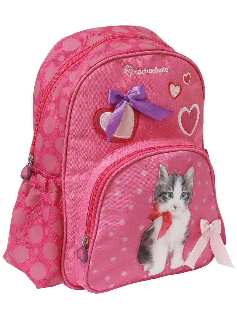 Sac à dos maternelle motif chat photoréaliste en tissu Rose - Kiabi