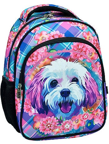 Sac à dos maternelle motif chien tissu synthétique bmu-back me up