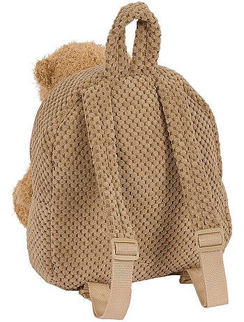 Sac à dos maternelle peluche avec ourson amovible SAFTA