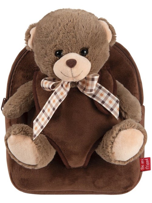 Sac à dos maternelle réversible peluche ours brun – CMP - Kiabi Sac à dos maternelle réversible peluche ours brun – CMP - Kiabi