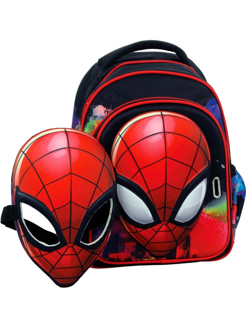 Sac à dos maternelle Spider-Man GIM 30 cm avec masque assorti Multicolore - Kiabi
