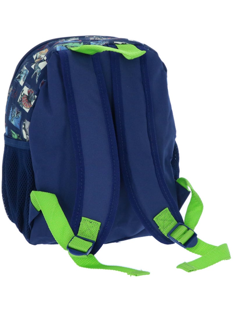 Sac à dos maternelle T‑Rex 3D en matériaux résistants Bleu marine/Orange fluo - Kiabi