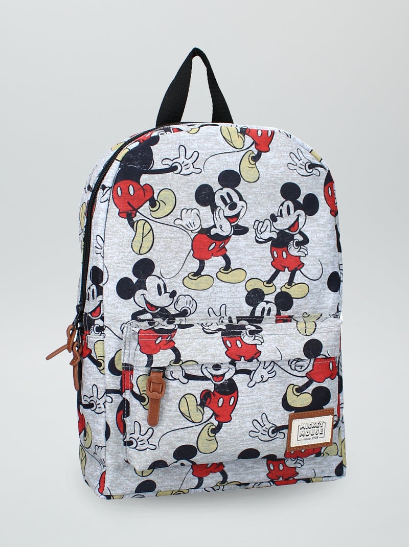 Sac à dos 'Mickey' en toile gris - Kiabi