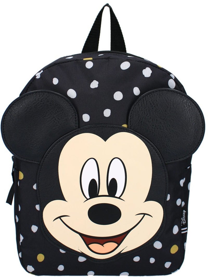 Sac à dos Mickey Mouse avec appliqué PU et motif pois Noir Blanc Gris - Kiabi