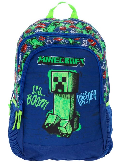 Sac à dos Minecraft Creeper Boom 42 x 31 x 20 cm à 2 compartiments zippés - Kiabi Sac à dos Minecraft Creeper Boom 42 x 31 x 20 cm à 2 compartiments zippés - Kiabi