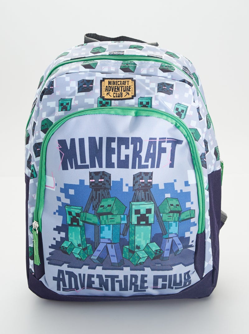 Sac à dos 'Minecraft' Gris/bleu - Kiabi