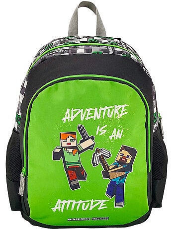 Sac à dos Minecraft motif pixelisé polyester Premium