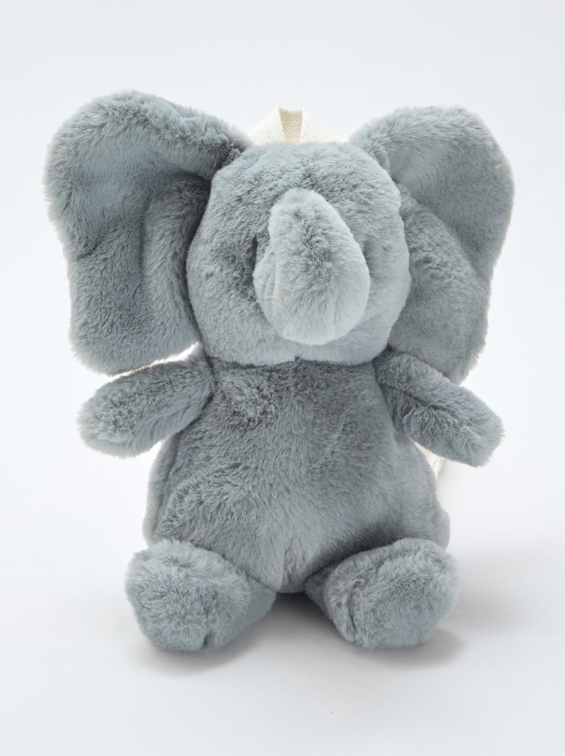 Sac à dos peluche 'éléphant' Bleu - Kiabi