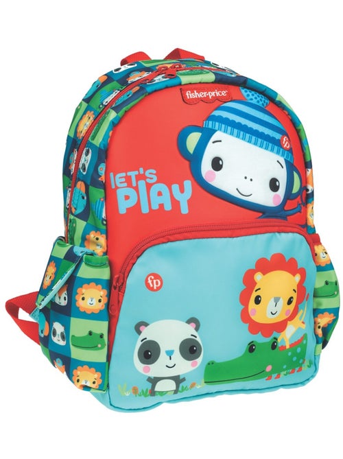 Sac à dos préscolaire imprimé animaux en tissu synthétique Fisher-Price - Kiabi Sac à dos préscolaire imprimé animaux en tissu synthétique Fisher-Price - Kiabi