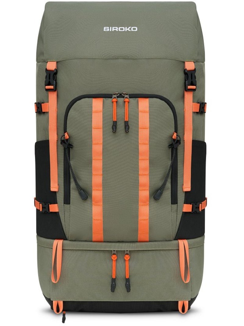 Sac à dos randonnée 50l housse imperméable randonnée homme et femme venture Vert - Kiabi