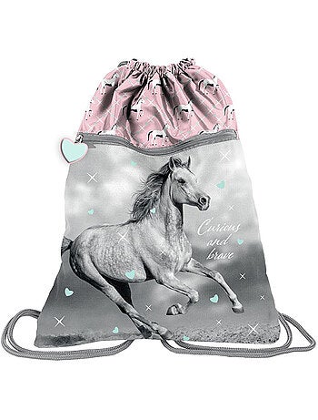 Sac à dos sac de piscine et sport '' 45 cm chevaux imprimé