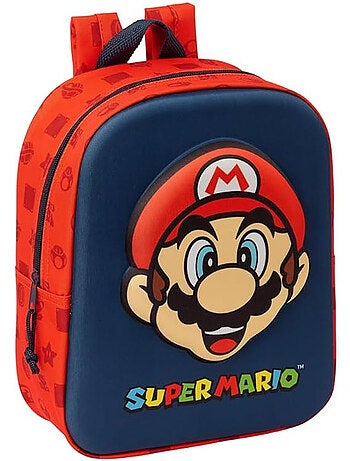 Sac à dos safta super mario 3d moulé en tissu synthétique