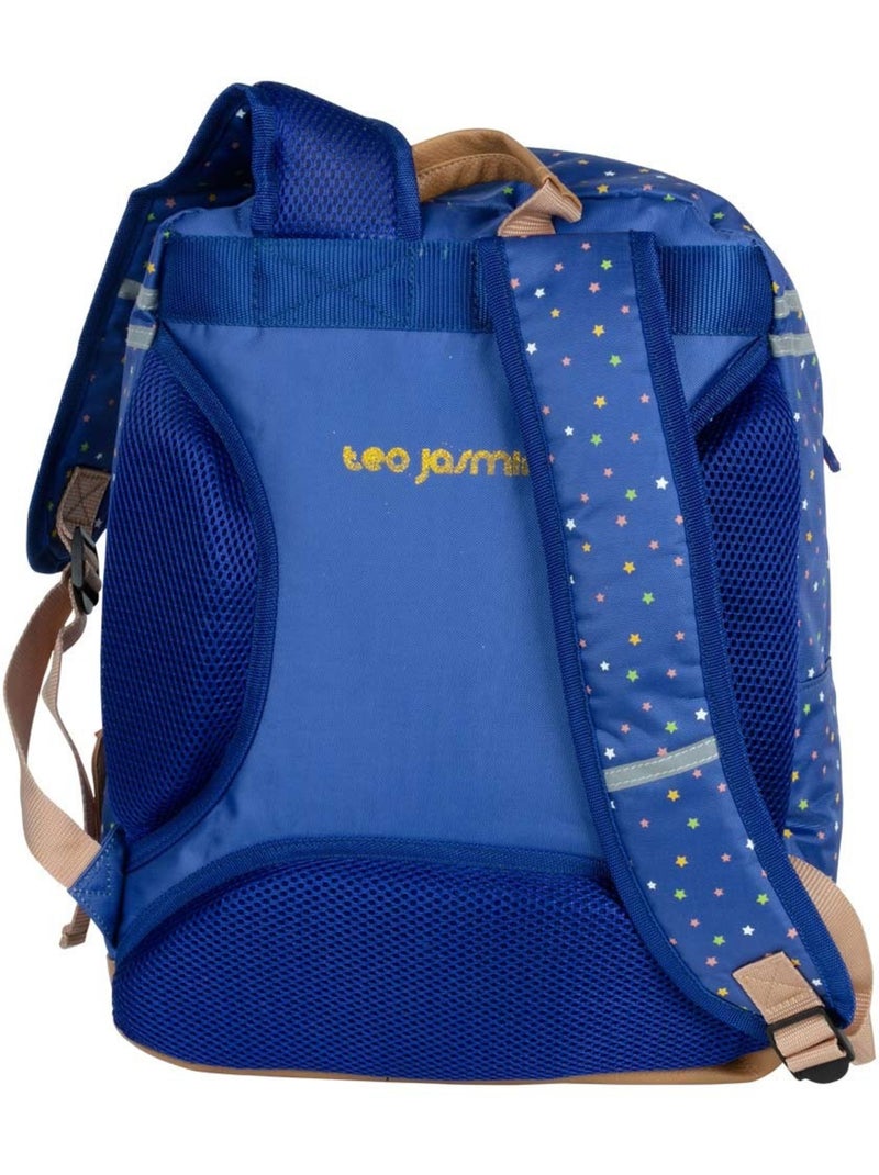Sac à dos scolaire 2 compartiments Téo Jasmin Jasmine Cat 42 cm Bleu Rose clair Gris - Kiabi