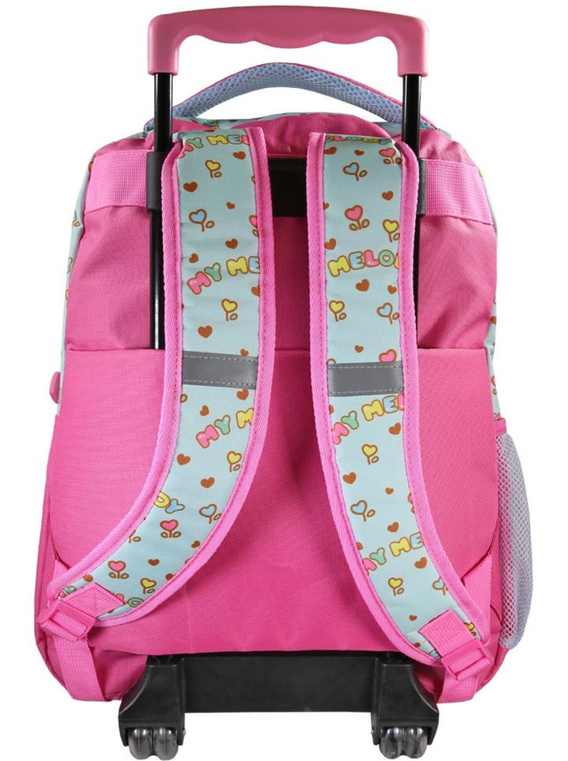 Sac à dos scolaire à roulettes 2 compartiments MY MELODY Birdy rose effet holographique Rose - Kiabi