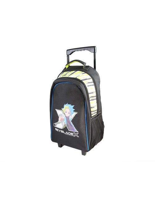 Sac à dos scolaire à roulettes garçon Beyblade X 38 cm noir et vert 2 compartiments - Kiabi Sac à dos scolaire à roulettes garçon Beyblade X 38 cm noir et vert 2 compartiments - Kiabi
