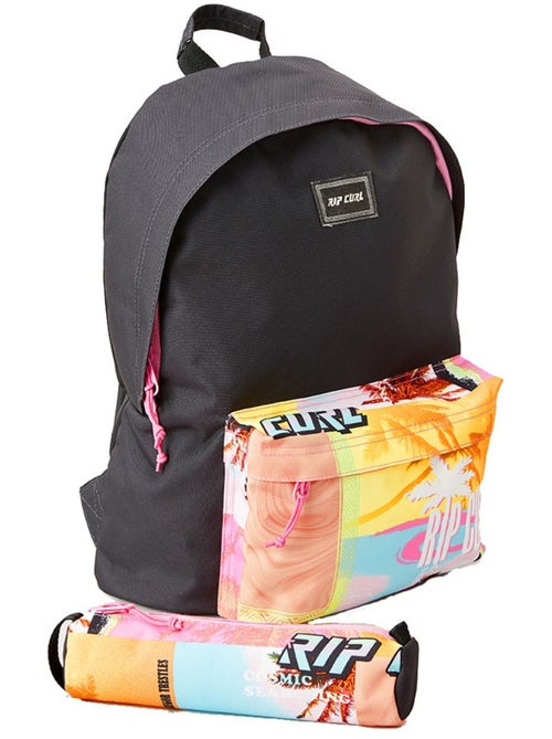 Sac à dos scolaire avec trousse Rip Curl Double Dome 2 compartiments - Kiabi Sac à dos scolaire avec trousse Rip Curl Double Dome 2 compartiments - Kiabi