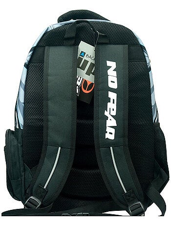 Sac à dos scolaire compartimenté motif robot no fear 43 cm