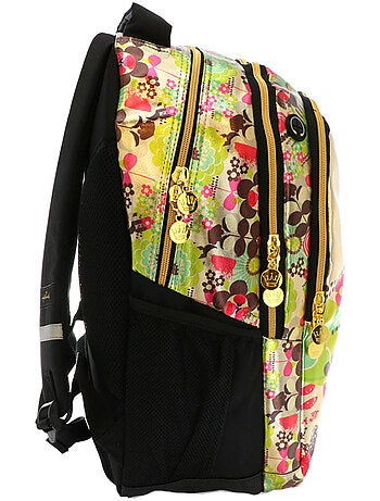 Sac à dos scolaire en tissu métallisé motif floral Hallmark