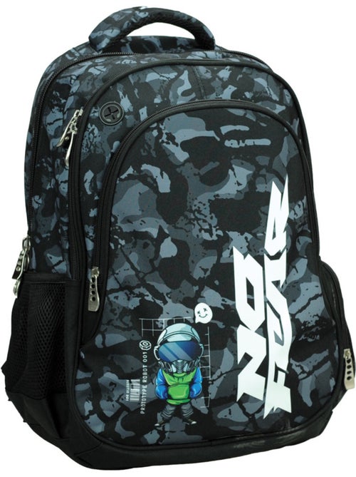 Sac à dos scolaire imprimé camouflage et robot - Kiabi Sac à dos scolaire imprimé camouflage et robot - Kiabi