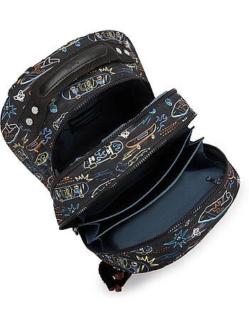 Sac à dos scolaire Kipling Class Room polyester motif Neon Skate