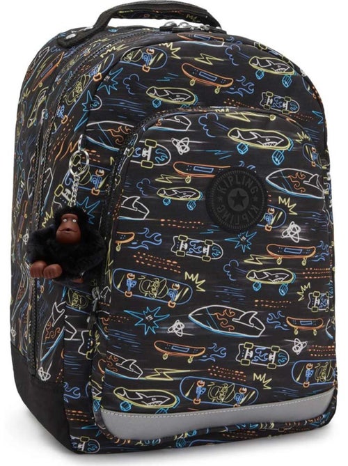 Sac à dos scolaire Kipling Class Room polyester motif Neon Skate - Kiabi Sac à dos scolaire Kipling Class Room polyester motif Neon Skate - Kiabi