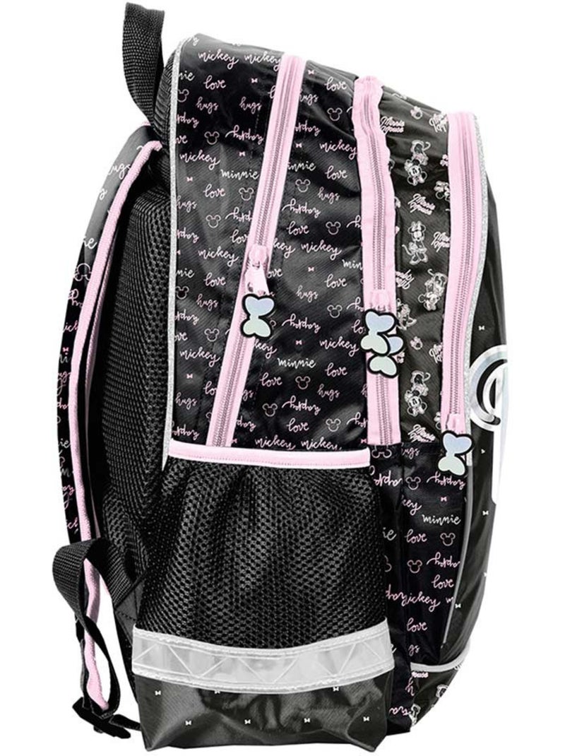 Sac à dos scolaire Minnie imprimé licence Disney Noir Rose - Kiabi