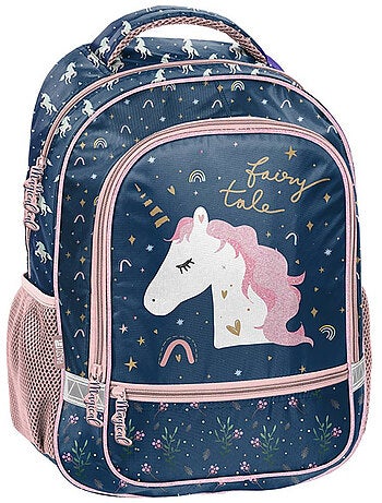 Sac à dos scolaire motif licorne imperméable