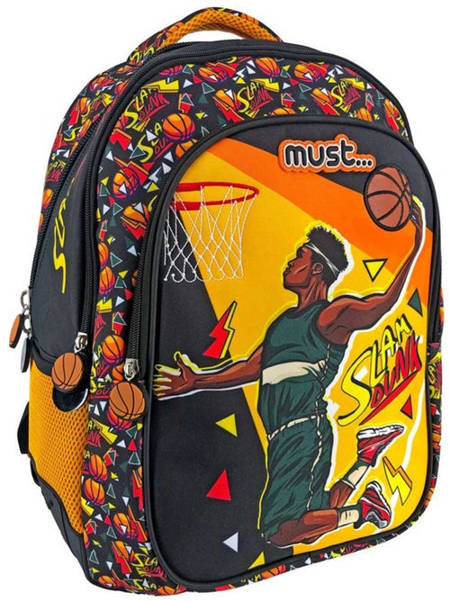 Sac à dos scolaire polyester imprimé Slam Dunk NBA Basket USA - Kiabi Sac à dos scolaire polyester imprimé Slam Dunk NBA Basket USA - Kiabi