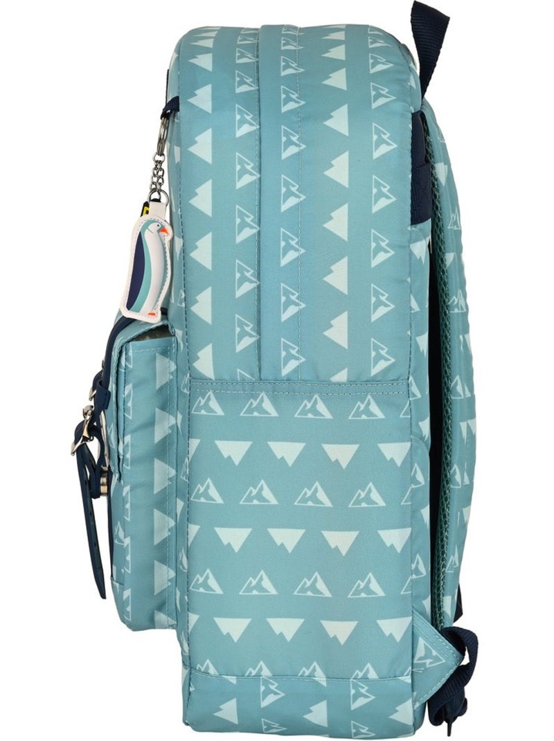 Sac à dos scolaire recyclé 14 L National Geographic Safta Bleu Vert clair - Kiabi