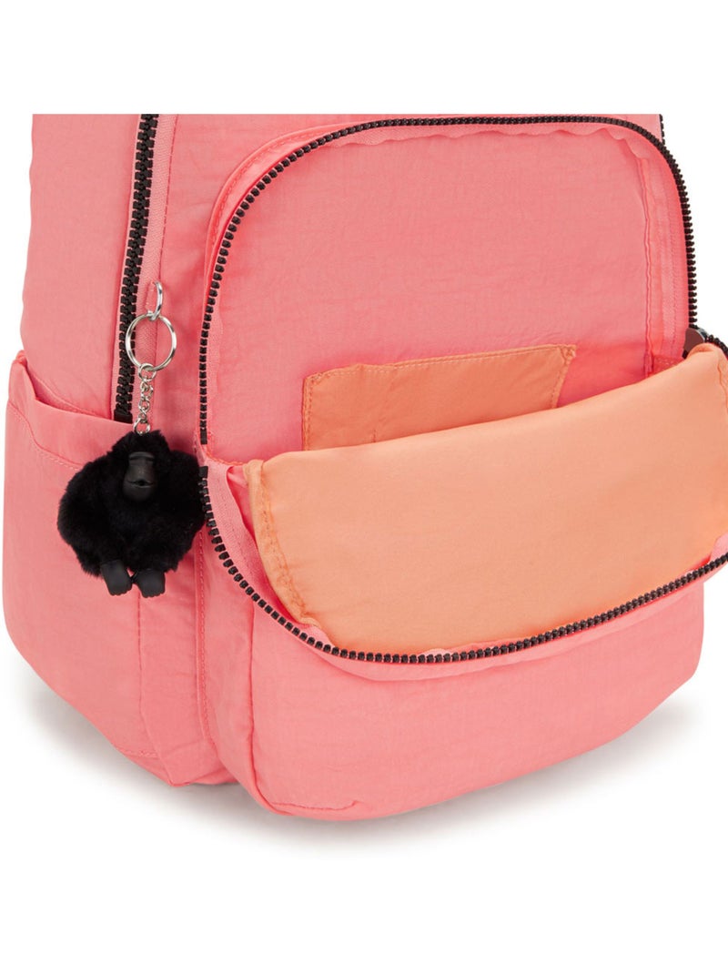 Sac à Dos Scolaire Seoul Peach Peace 44 CM - Emplacement pour ordinateur Peche - Kiabi