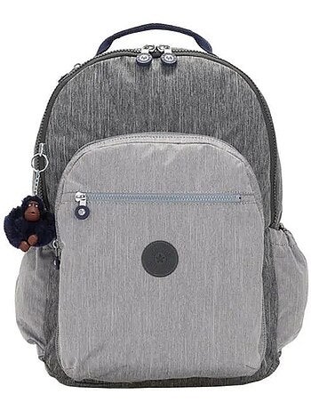 Sac à dos Seoul Go en tissu denim texturé Kipling 44 cm