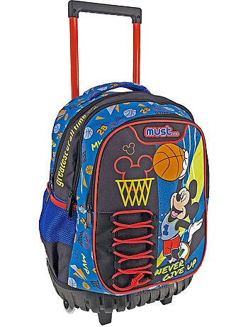 Sac à Dos Trolley Mickey Basket "Never Give Up" 45 CM - 3 Compartiments