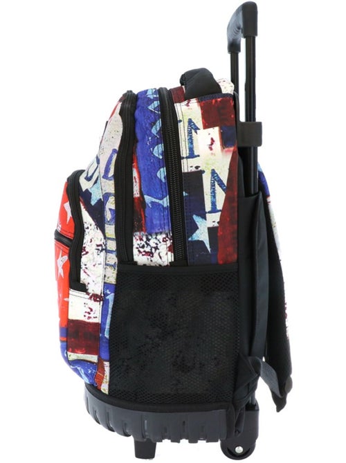 Sac à dos trolley RANKING imprimé drapeau rétro 46 CM - Kiabi Sac à dos trolley RANKING imprimé drapeau rétro 46 CM - Kiabi