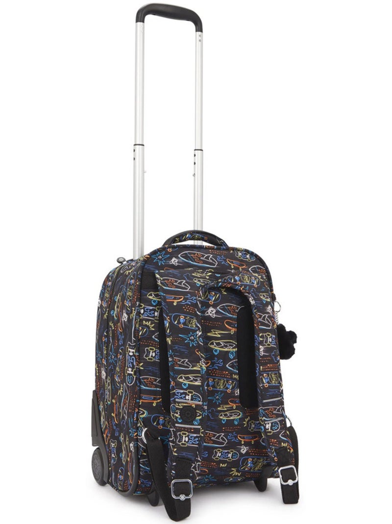 Sac à dos trolley scolaire avec compartiment ordinateur 15 pouces Kipling Noir Jaune Bleu - Kiabi