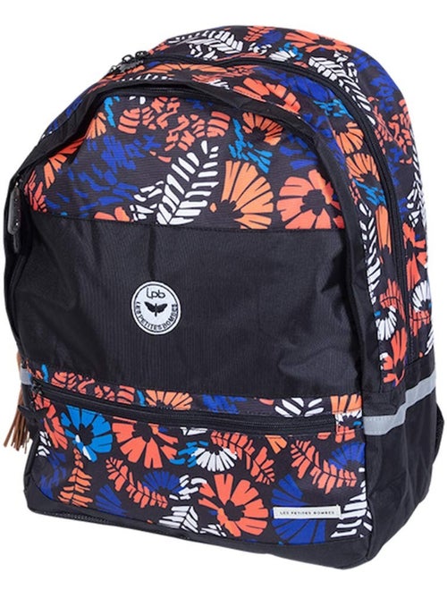 Sac à dos tropical fleuri 43 cm Les Petites Bombes 2 compartiments à zip - Kiabi Sac à dos tropical fleuri 43 cm Les Petites Bombes 2 compartiments à zip - Kiabi