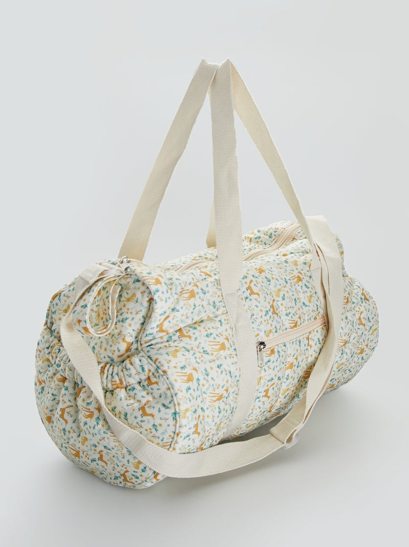 Sac à langer + attache poussette Beige - Kiabi