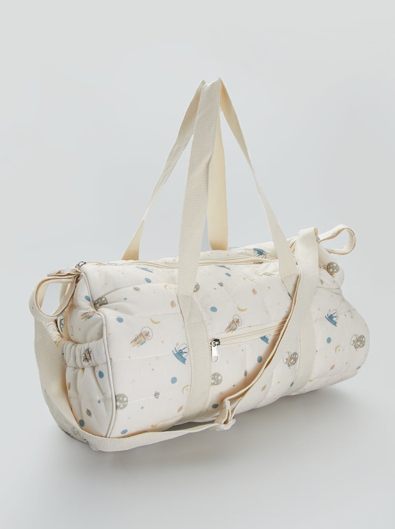 Sac à langer + attache poussette Blanc - Kiabi