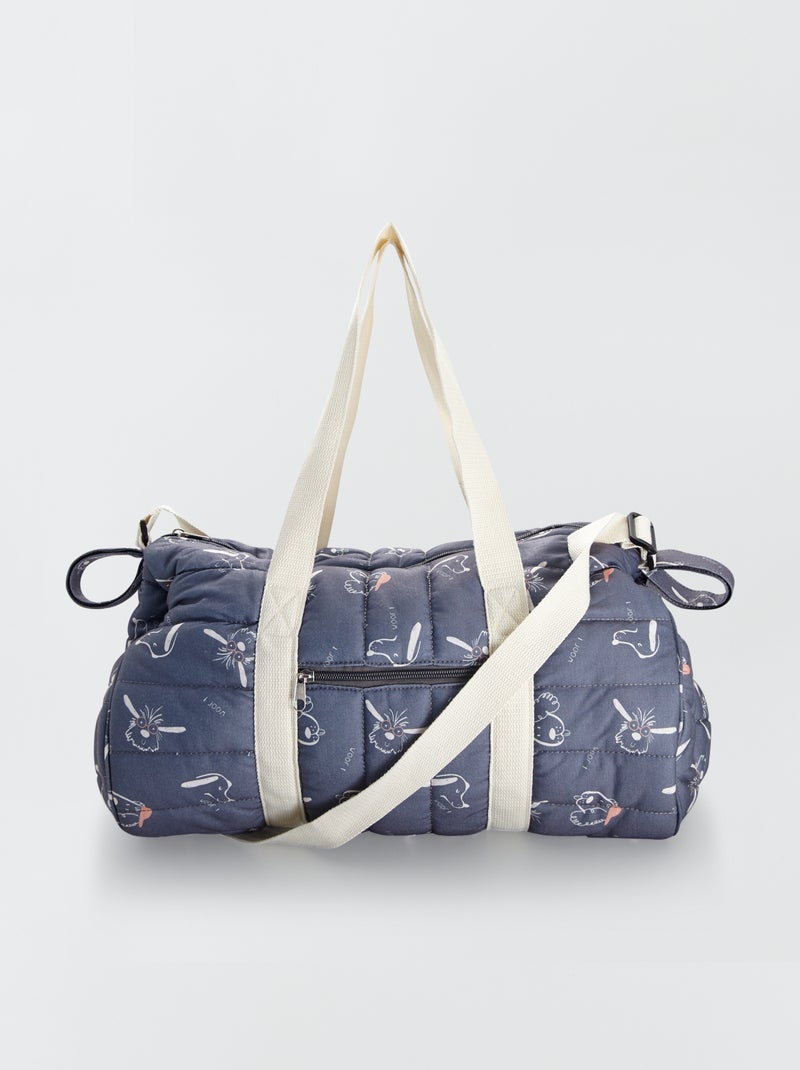 Sac à langer + attache poussette Gris/bleu - Kiabi