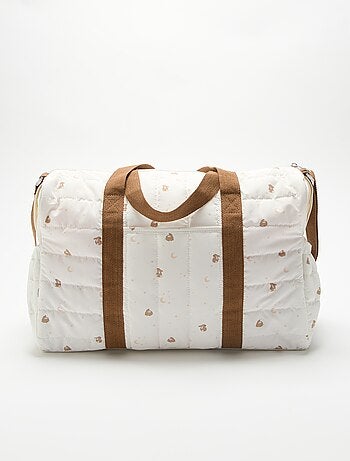 Sac à langer avec tapis à langer à l'intérieur et attache poussette.