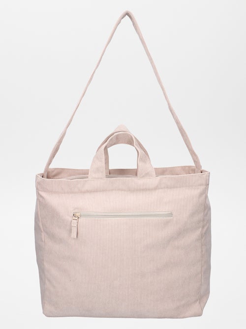 Sac à langer côtelé + sac à langer nomade - Kiabi